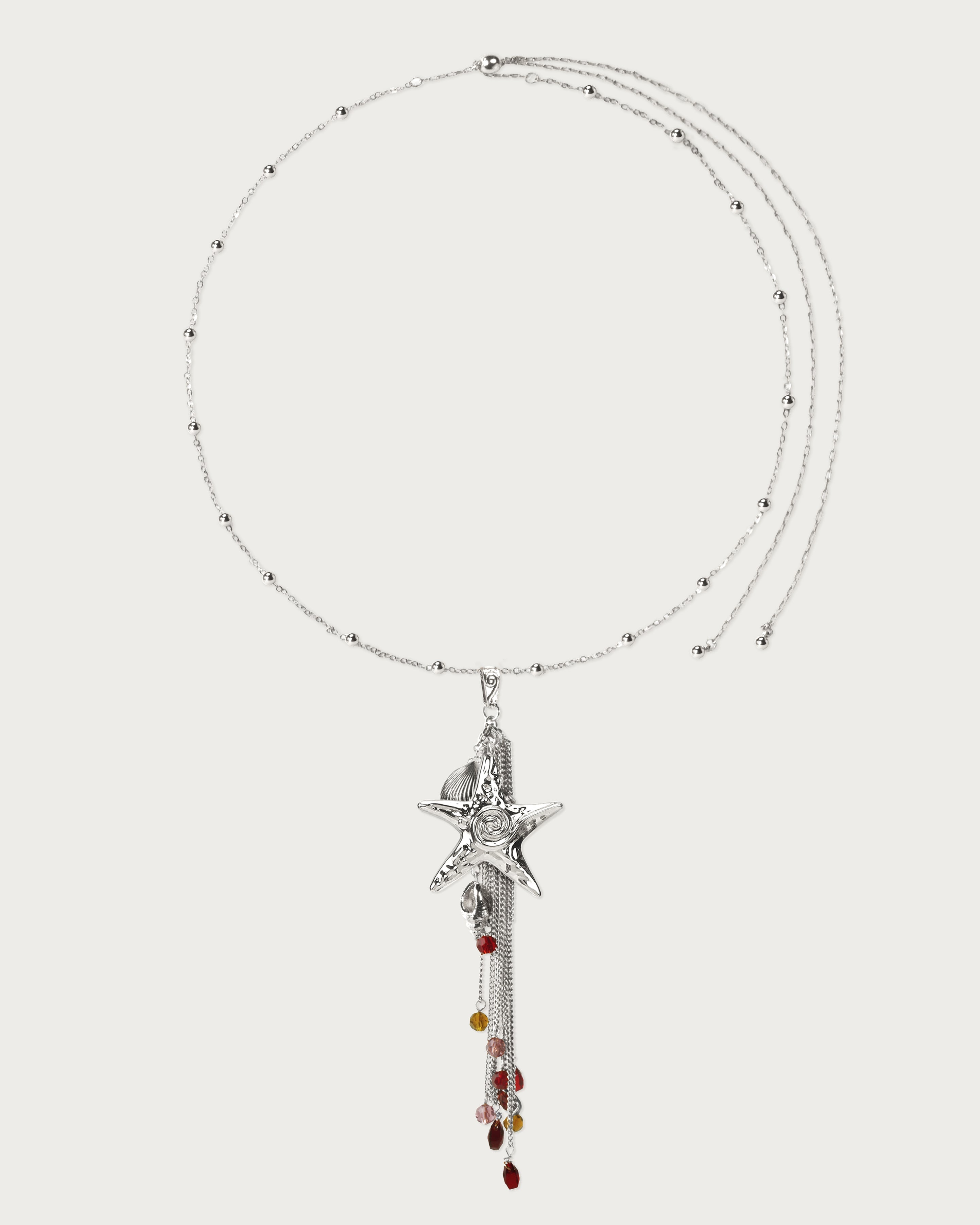 Seaside Nomad Starfish Necklace in Silver