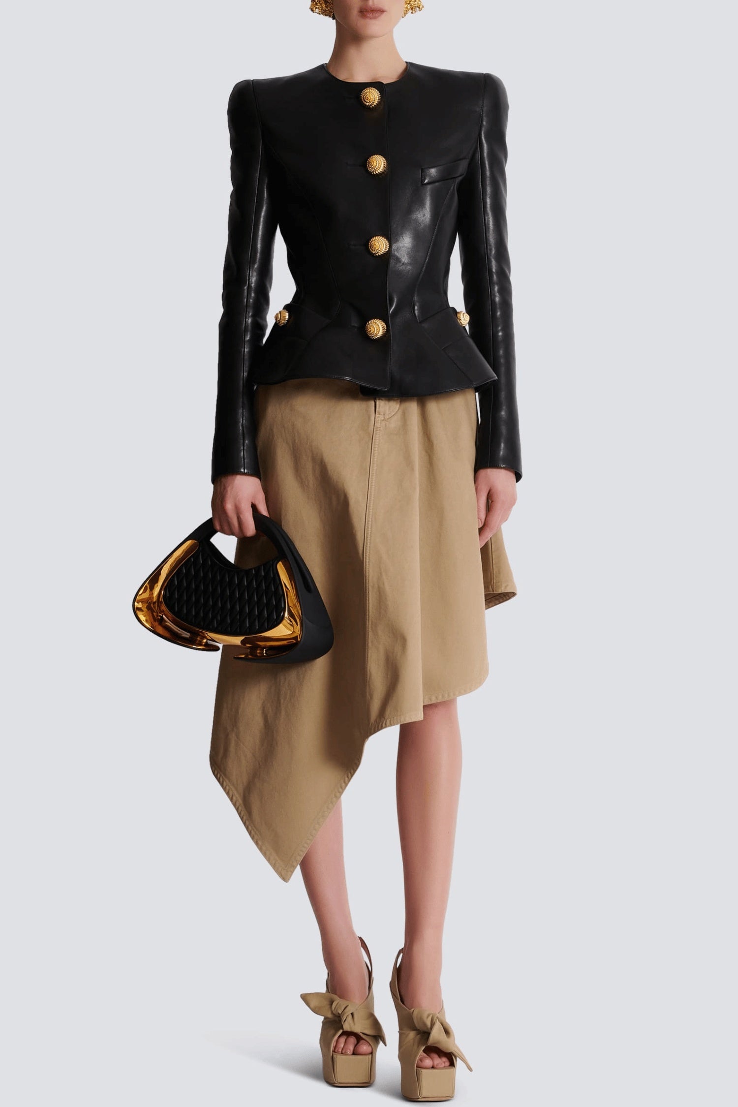 Kester Leather Buttoned Jacket