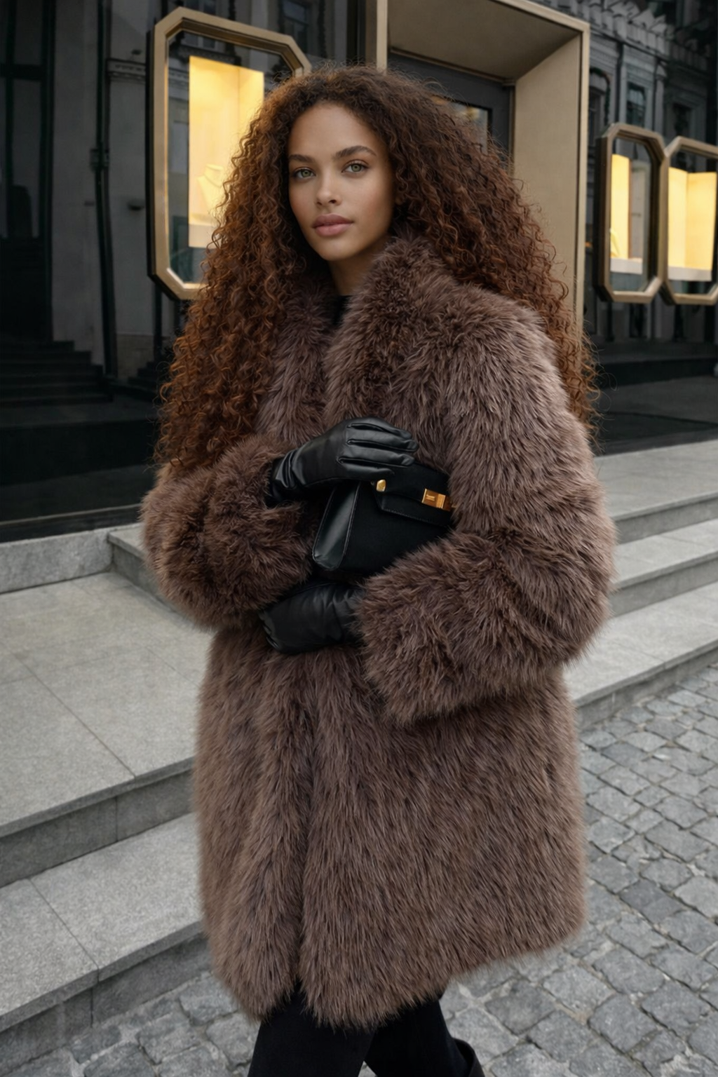 LUMIÈRE COAT – Soft Faux Fur Icon