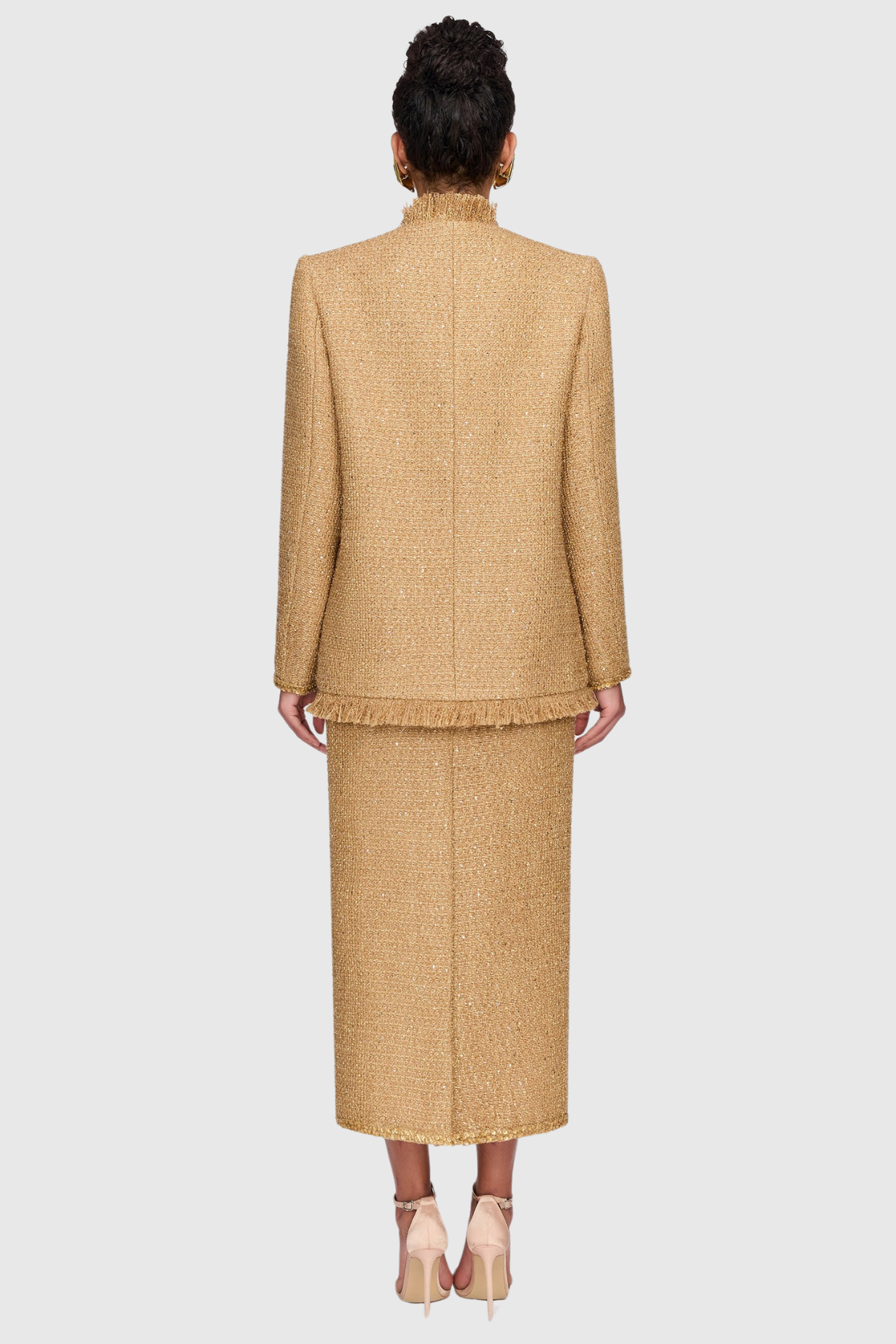 Elborno Gold Sequin Embellished Jacket