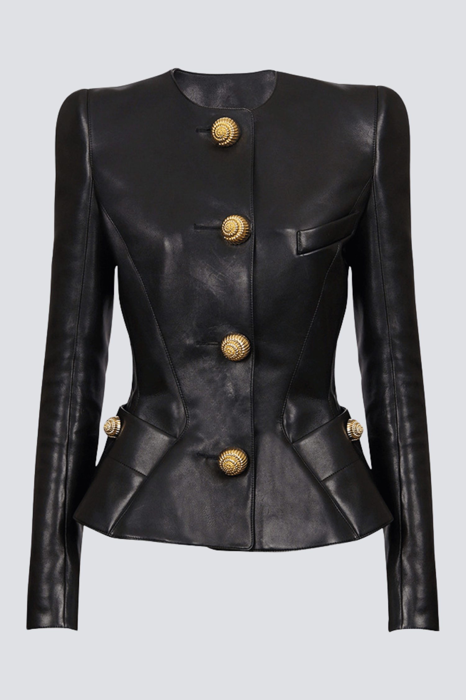 Kester Leather Buttoned Jacket