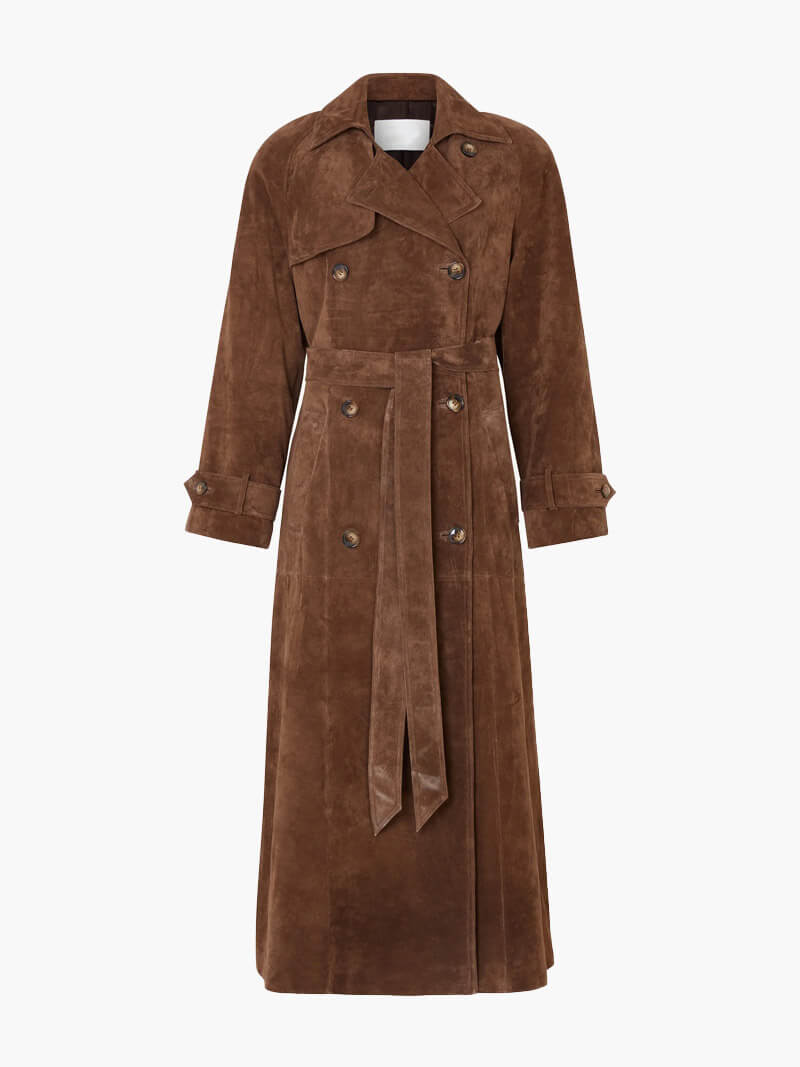 Stylish Suede Trench Coat for Women