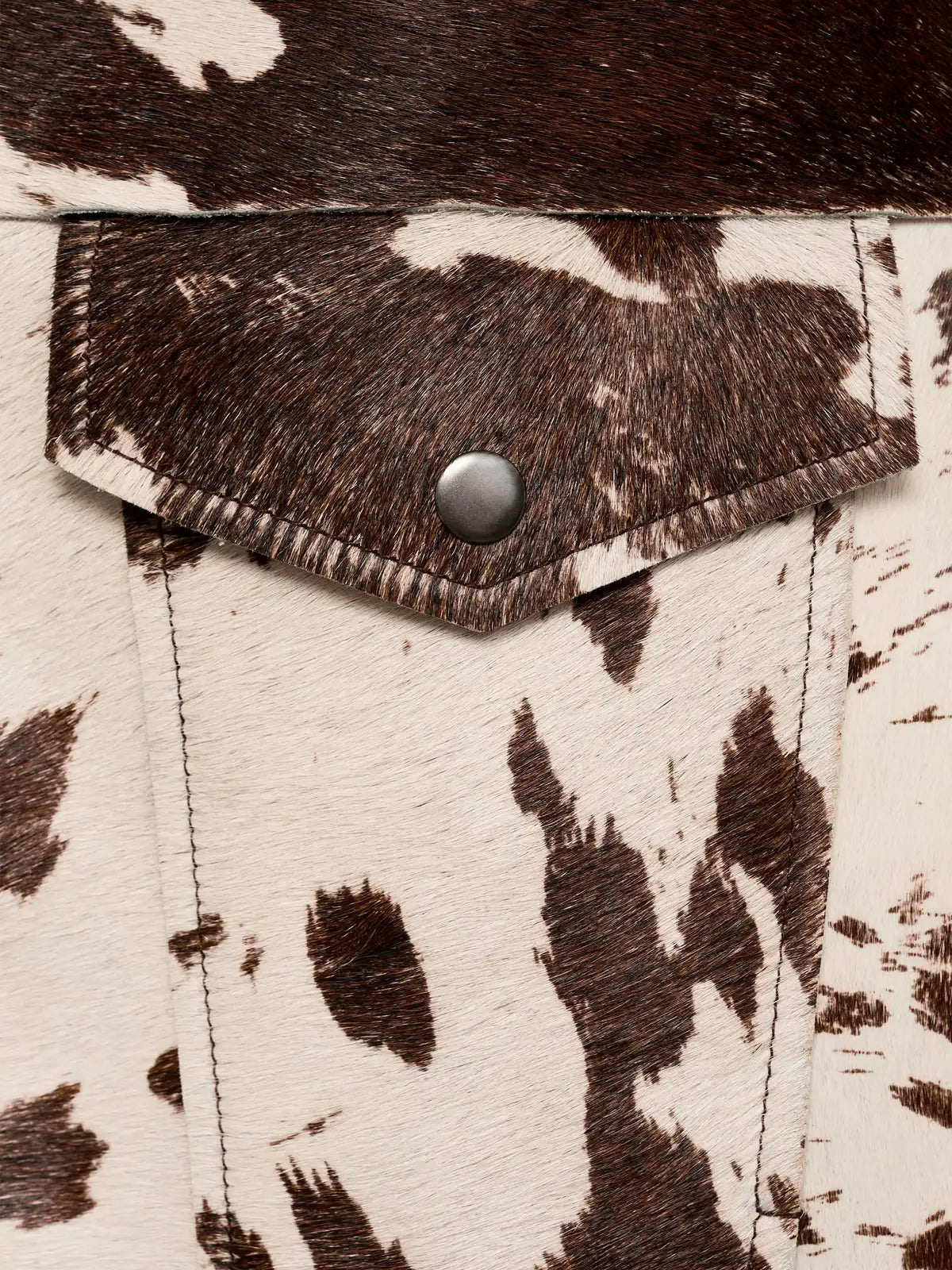 Faux Fur Cow Print Jacket