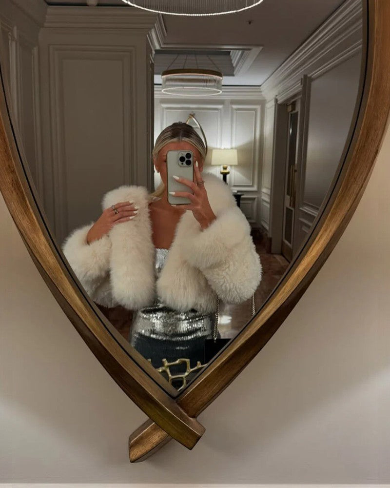 Women Faux Fur Hooded Jacket