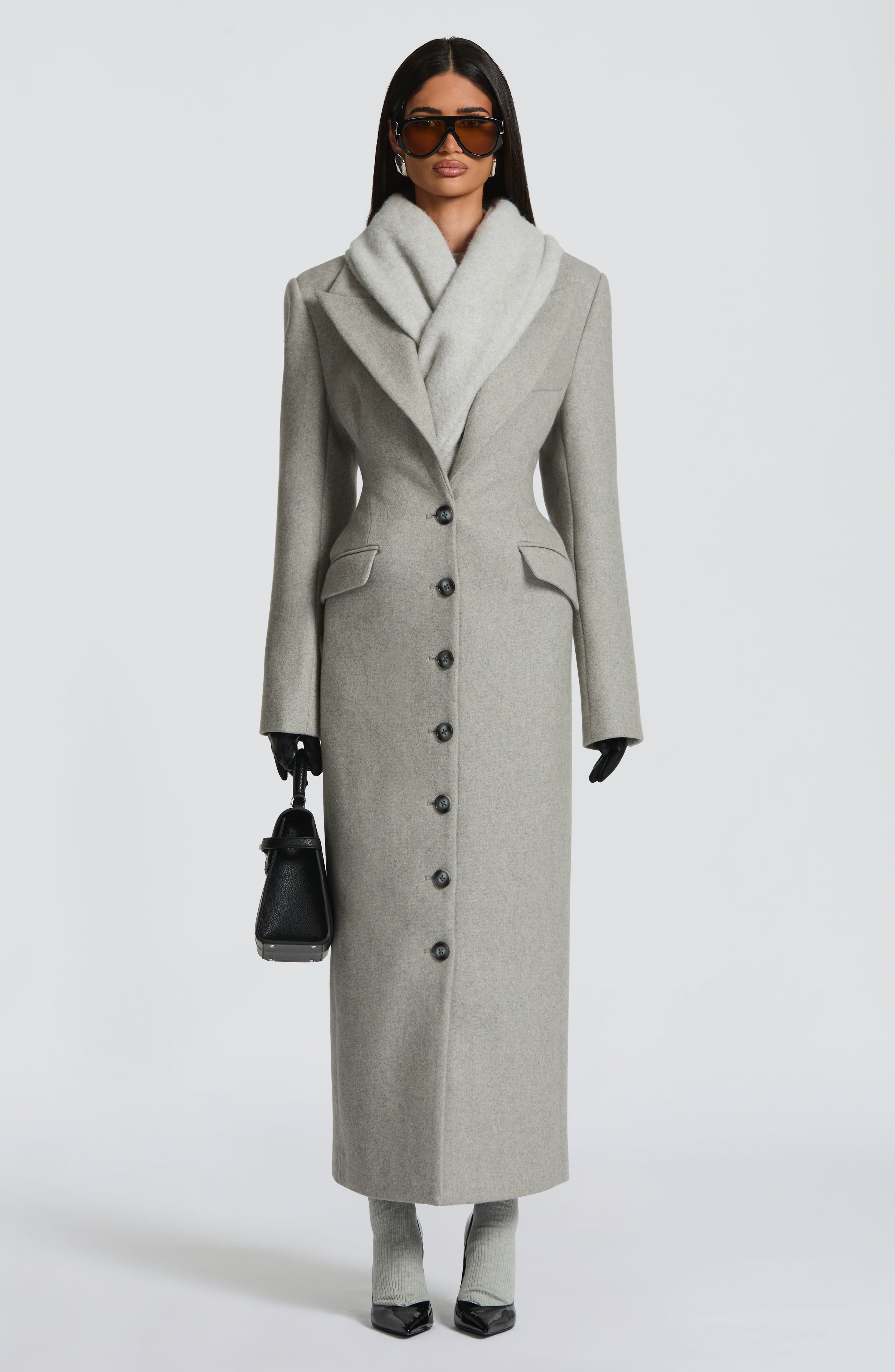 CÉLINE COAT – Sculpted Wool Coat